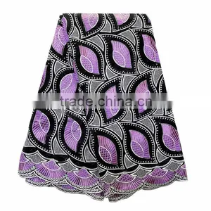 Latest Heavy Cotton Lace Fabric Embroidery/wholesale African Lace Fabrics Tulle Quality Choice thumbnail-1