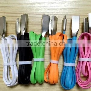 For IPhone USB Charger Cable Flat Zinc Alloy USB Cable New Premium thumbnail-6