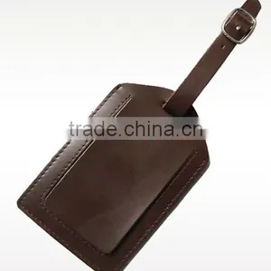 Brown Blank Leather Travel Tags for Bags thumbnail-1