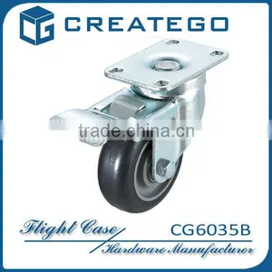 Case Wheel 3.5'' Swivel Caster With Braked thumbnail-1
