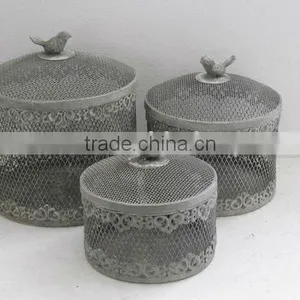 110579WE-Metal Mesh Flower Storage Basket thumbnail-1