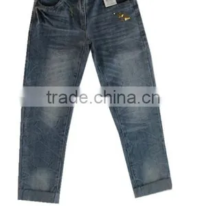 Hip Hop Kids Jeans Nice Washing Kids Clothes Girls Belted Denim Funky Jeans thumbnail-1