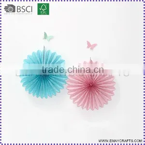 Hot Sale Party Decoration Hanging Tissue Paper Fan thumbnail-1