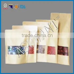 Asuwant Custom Make Paper Stand up Pouch Zipper 70g With Clear Window 1kg Wheat Flour Bag thumbnail-1