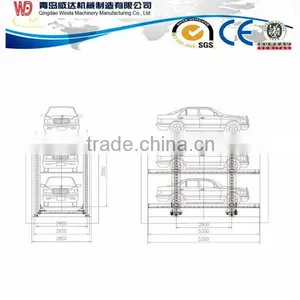 Pit Type 2 Level /3 Level 4 Post Car Parking Lift for Home Garage thumbnail-2