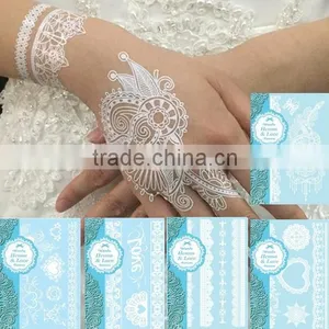 White Tattoo Lace Temporary Tattoos Flower Waterproof Flash/transfer Tattoos Quality Choice Most Popular thumbnail-1