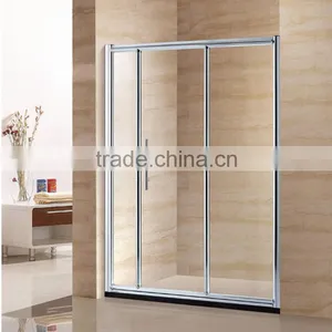Aluminum Framed 3 Panel Sliding Glass Door Shower Screen D806 thumbnail-1