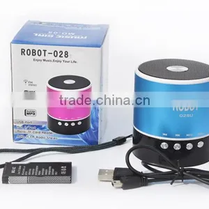 Robot-028u Portable Vibration Seaker,Aluminum Alloy Speaker Support TF Card, FM Radio,Powerful Sound,card Speaker thumbnail-3