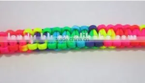 Hot Sale Rainbow Paracord Woven Keychain, Rainbow Rope 550 to Make Keychain, Rainbow 550 Paracord Survival Keychain Quality Choice thumbnail-1
