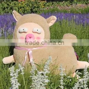 Lovely Creative Alpaca Shaped Toy Plush Throw Pillow thumbnail-1