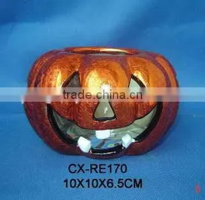 Ceramic Pumpkin Candle Holder for Halloween Decoration thumbnail-3