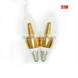 High Brightness Aluminum Alloy 5W LED Bulb Light 220V E14 LED Candle Light thumbnail-2