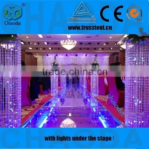 Alumninum Adjustable Acrylic Glass Wedding Stage Backdrop Design Quality Choice thumbnail-1