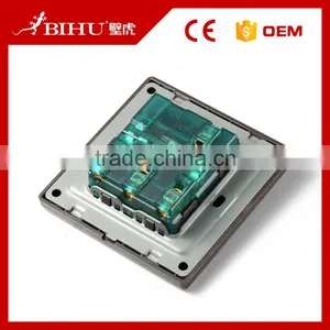 Modern Design Durable Wall Switch BIHU Stainless Steel Panel 3 Gang 1 Way Switch thumbnail-2