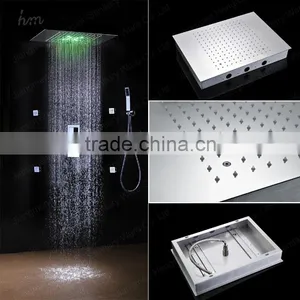 European Shower Jet System 360*500mm Wall Panel Embeded Ceiling Rainfall Shower Head Set With Body Jet thumbnail-3