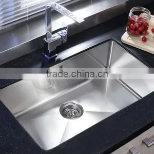 R10-3018-10 Kitchen Accessories Rectangular Stainless Steel Undermount Single Handmade Kitchen Sink With Round Corner thumbnail-6