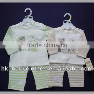 100% Cotton Printed Embroidery Baby Wear 2pcs Set Lovely Baby Wear thumbnail-1