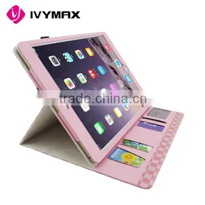High Quality Credit Card and Flip Stand Leather Tablet Case for IPAD PRO Quality Choice thumbnail-3