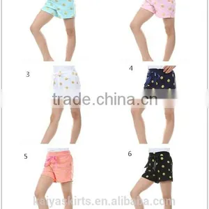 Multicolored Dots Bowknot Design Stylish Easy Sports Doing Cotton Children Girls Shorts thumbnail-1