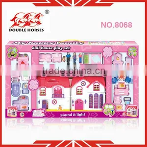 Plastic Play Set 8068 Plastic Toy Villa With Doorbell,light and Pendant Lamp thumbnail-1