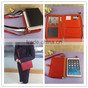 Multifunction Genuine Leather Case for Ipad Hangbag Wholesale With Stand Function thumbnail-3