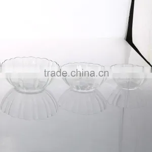 Beautiful Lotus Flower Shape Transparent Glass Bowl thumbnail-1