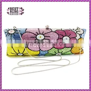 Beautiful Multi Flower Shape Rhinstone Women Bag Evening Clutch Bag Party Bag (B1008-BC2)) thumbnail-1