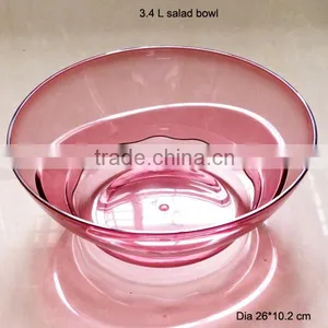 3.4 L Wholesale Transparent Plastic Salad Bowl thumbnail-3