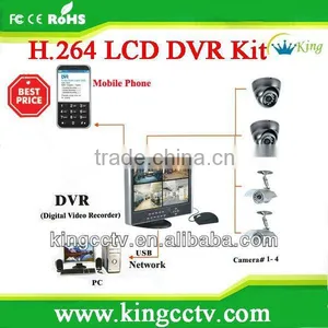 LCD DVR Surveillance Cctv Dvr System: HK-S1504M+IR Camera*4 thumbnail-1