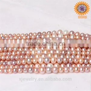 Wholesale Mix Color 5-9mm Near Round Freshwater Pearl Strand thumbnail-1