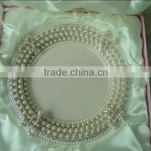 Pewter Tray Plate With Pearl Decoration thumbnail-1