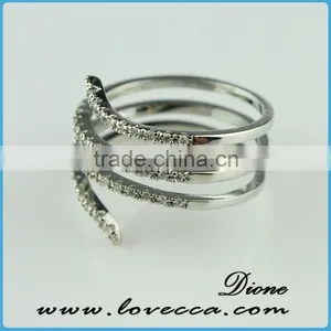 2015 Fashion Jewelry Ring!latest Weddingring Design!micro Pave Diamond Setting Ring-new Design Finger Ring Wholesale thumbnail-3