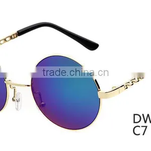 YWGX FDA CE UV400 Certification Restoring Ancient Ways Round Frame and Lens Sunglasses thumbnail-3
