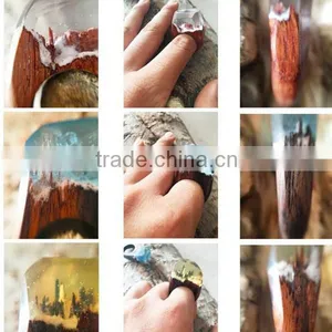 2016 New Gadgets Secreted Wooden Rings With Miniature Landscapes thumbnail-1