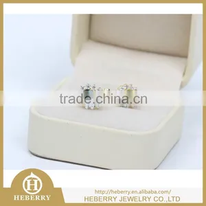 Stud Crystal Earring Double Side in Diopside Jewelry for VIP Customer thumbnail-2