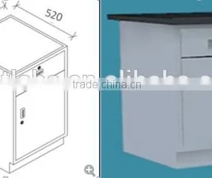 Best Price Under Bench Countertop Single Door Lab Metal Cabinet With Drawer & Tier Partitions for Lab Table thumbnail-2
