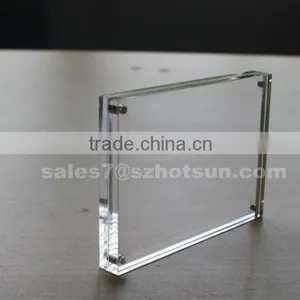 Tabletop High Transparent Clear Acrylic Block Photo Frame for Promotional Gift thumbnail-1