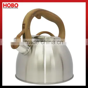 2.5L Imitation Wood Handle Stainlesss Steel Whistling Kettle Tea Kettle Tea Pot thumbnail-1