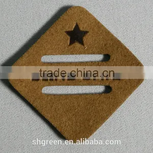 Durable Microfibre Leather Hangtag With Debossed Logo thumbnail-2