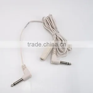 High Quality 2 in 1 6.3mm Nickel Plated 3m Medical Switch Electrode Cable thumbnail-1