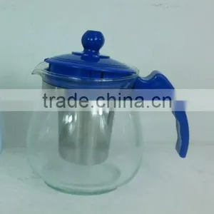Hot Selling Ss Tea Strainer Of Glass Tea Pot Sets With Plastic Handle thumbnail-3
