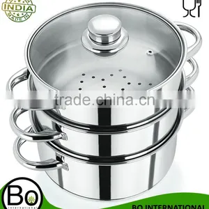 Stainless Steel Healthy Living Stamers & Pasta Pot Induction Cookware thumbnail-1