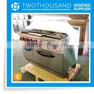 Free Standing Stainless Steel Gas Cooker With 6 Burners and 1 Oven 1 Cabinet thumbnail-3