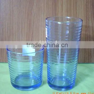 Frosted Glass Mug Couple With Colorful Pattern thumbnail-1