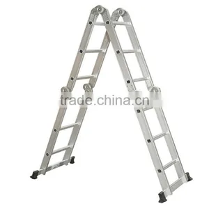12.5FT Multi Purpose Aluminum Folding Step Ladder Scaffold Extendable Heavy Duty thumbnail-2