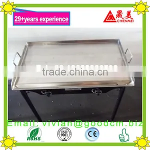HEAVY 32" Wide Stainless Steel Flat Top Double Griddle Grill Pan NEW thumbnail-2