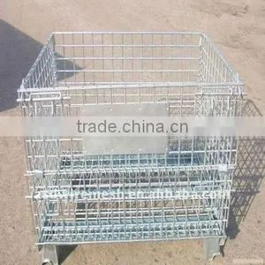 Wire Mesh Container Well Qualifed / Folding Steel Wire Container for Storage thumbnail-1
