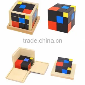 Preschool Training Learning Toys Montessori Trinomial Cube Math Education thumbnail-6