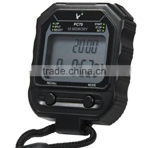 PC70 2 Rows 30 Memories LCD Electronic Stopwatch With Calendar Alarm Function thumbnail-3