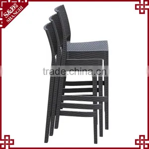 Wholesale Bar Furniture Stackable Wicker Woven Used Commercial Bar Stools thumbnail-1